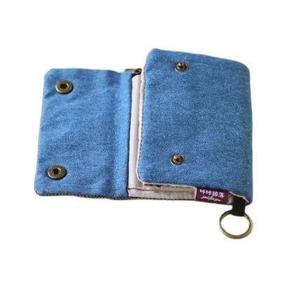 Women's wallet with cartoon print for girls, with key holder and coin purse in various designs.