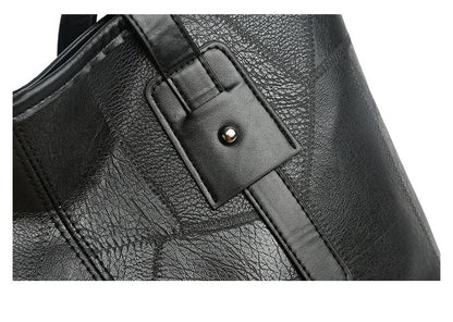 Stylish and elegant women's square tote bag with a horizontal zipper, suitable for carrying by hand or on the shoulder