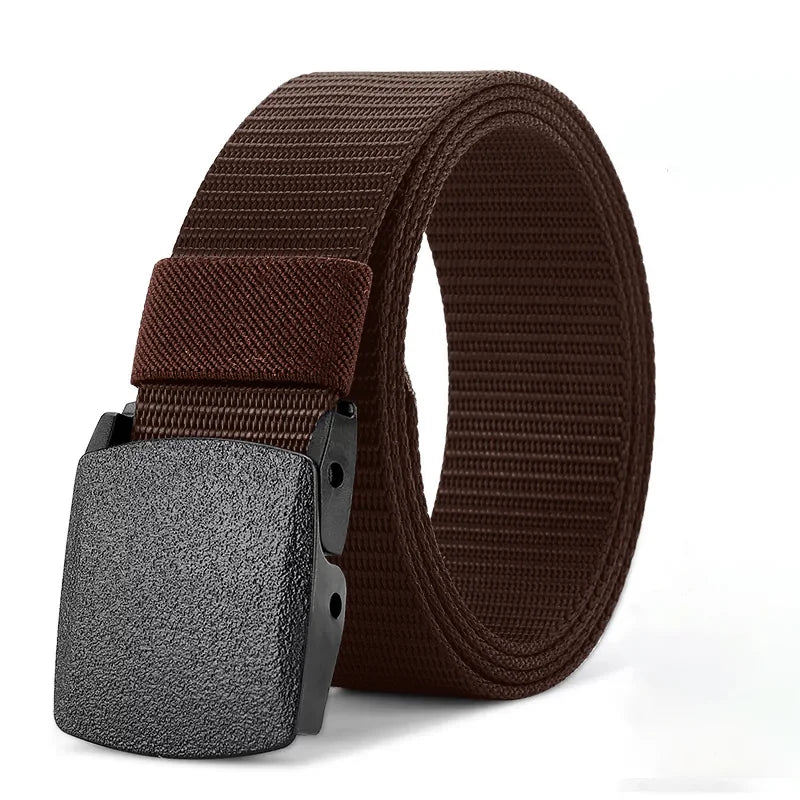 Men's casual canvas belt for outdoor activities, tactical nylon, sports
