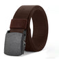Men's casual canvas belt for outdoor activities, tactical nylon, sports