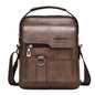 Men's crossbody bag with zipper closure, made of synthetic leather and with ample storage capacity