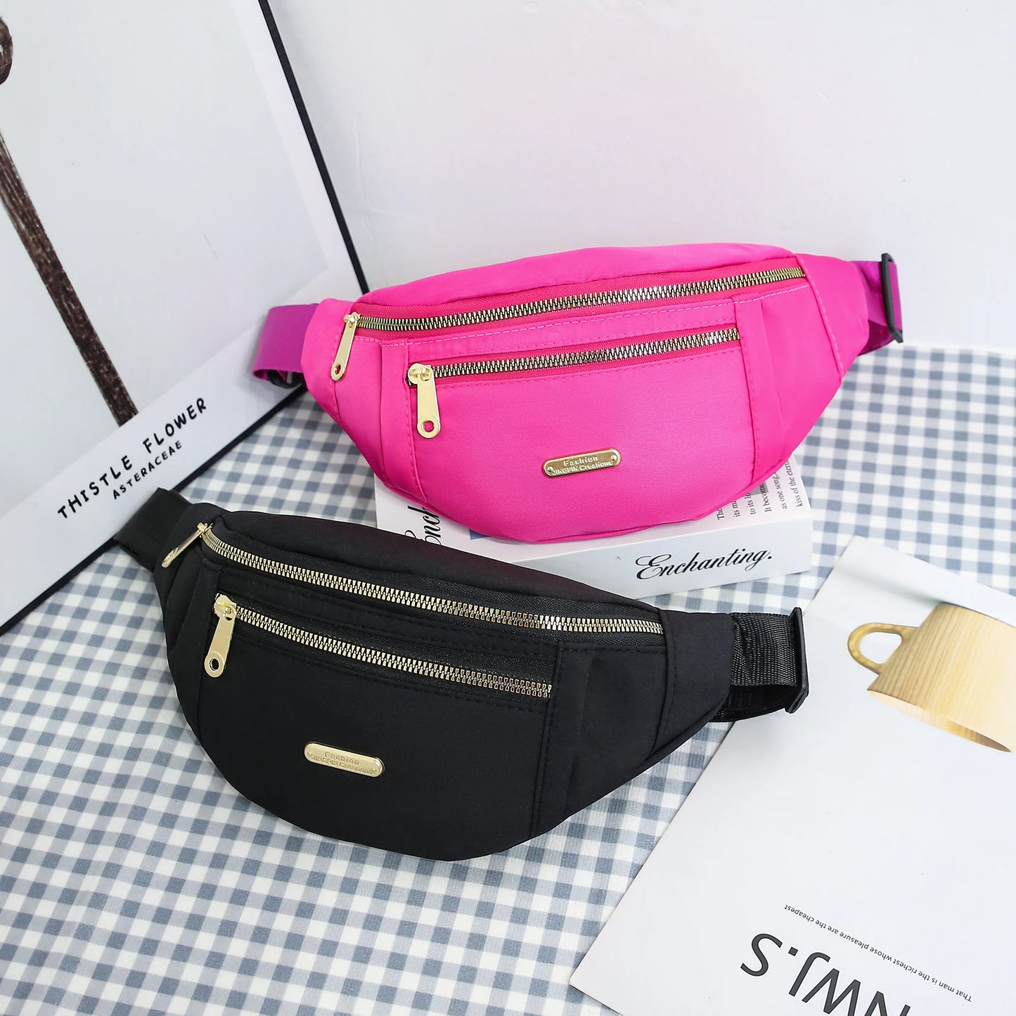 Lightweight crossbody fanny pack for women and men, ideal for running, walking, traveling, and exercising