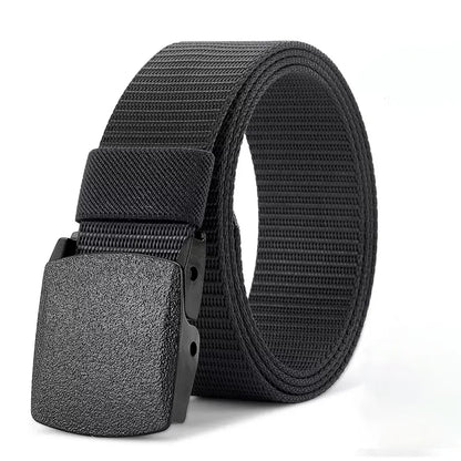Men's casual canvas belt for outdoor activities, tactical nylon, sports