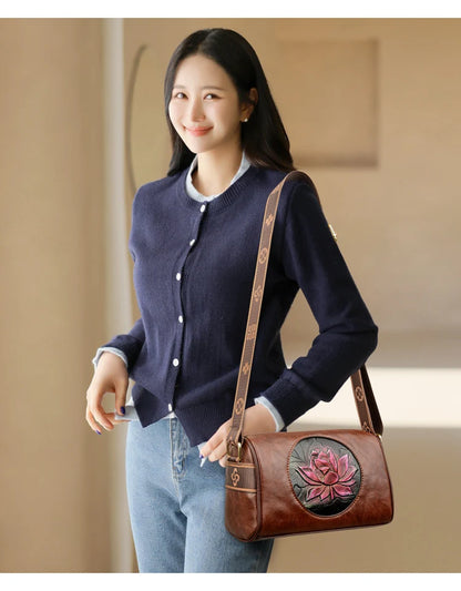 Women's soft leather handbag