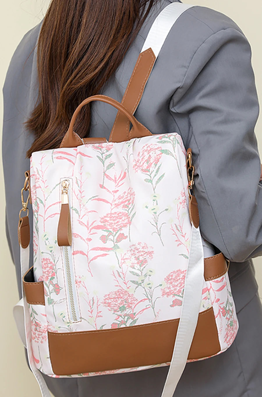 Women's Leather Backpack with Anti-Theft Design – Multifunctional and High-Capacity