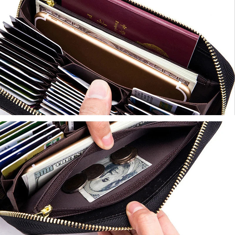 Women's wallet in genuine leather with RFID for card