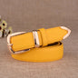 High-quality women's leather belt with a vintage buckle
