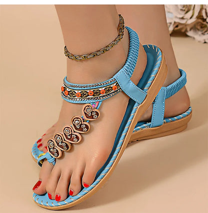 Women's bohemian style flip-flops