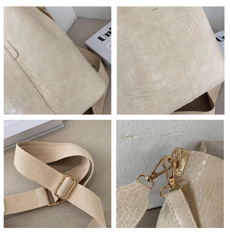 Elegant vintage women's leather handbag