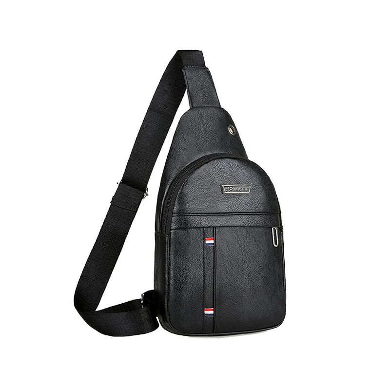 Men's PU shoulder bag, fanny pack, crossbody bag