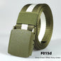 Men's casual belt for outdoor activities, made of canvas and nylon, without metal