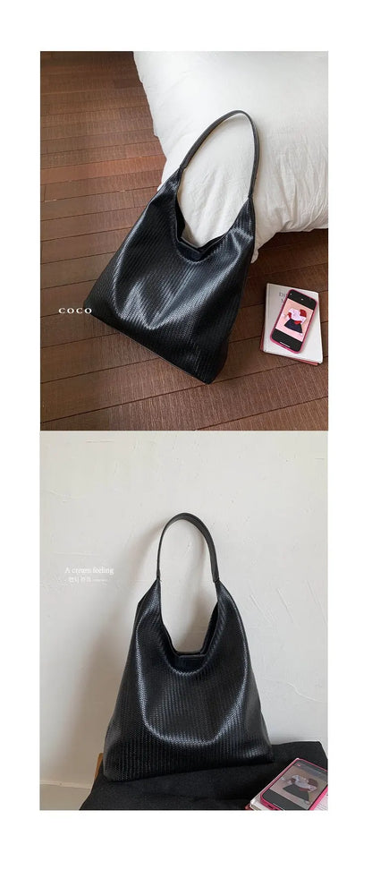 Women's High-Quality leather tote bag, vintage style, model 2025