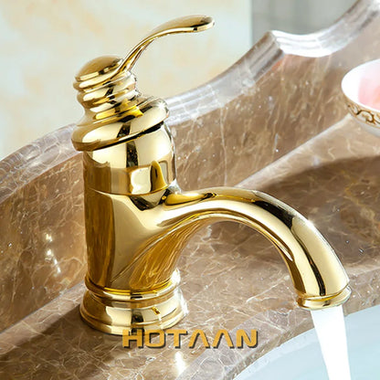 Crane 6-inch antique brass lavatory faucet