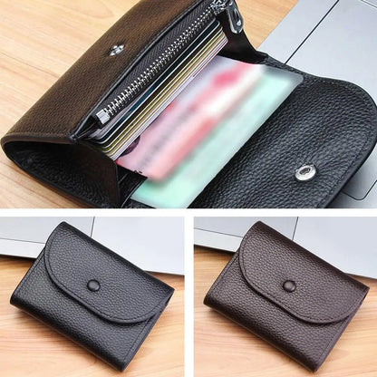 Charming small women's wallet in leather with card slots
