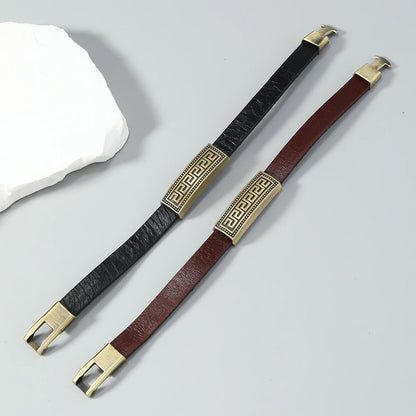 Vintage leather bracelet for men