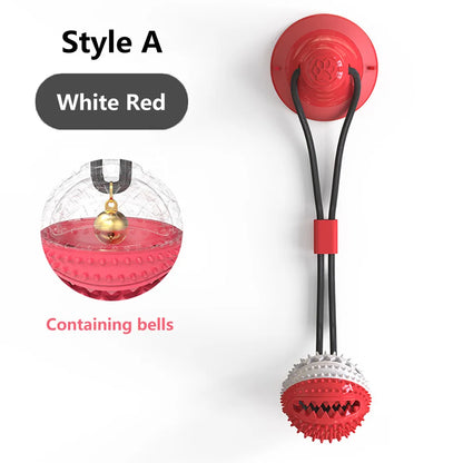 Interactive silicone toy with suction cup for dogs, ideal for chewing and cleaning teeth