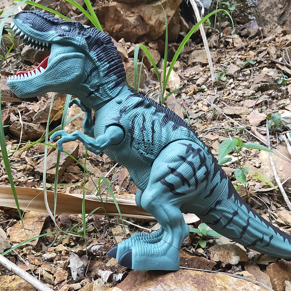 Large, Electric Mechanical Dinosaur Robot Toy for Children – Walks, Releases Smoke, Lays Eggs, Emits Light and Sound