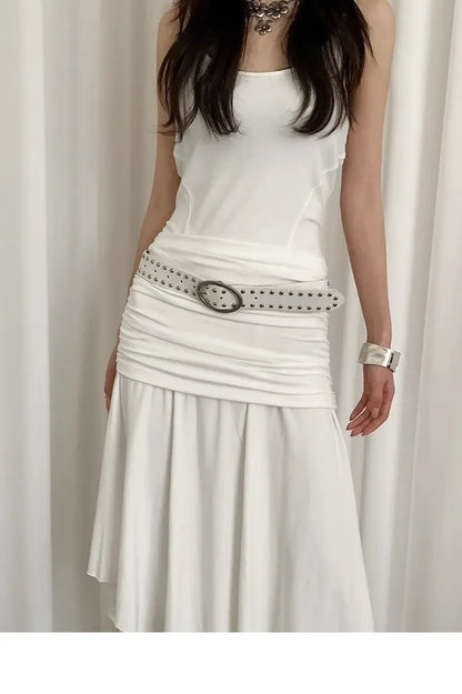 Bohemian women's belt with rivets, sophisticated and exclusive design