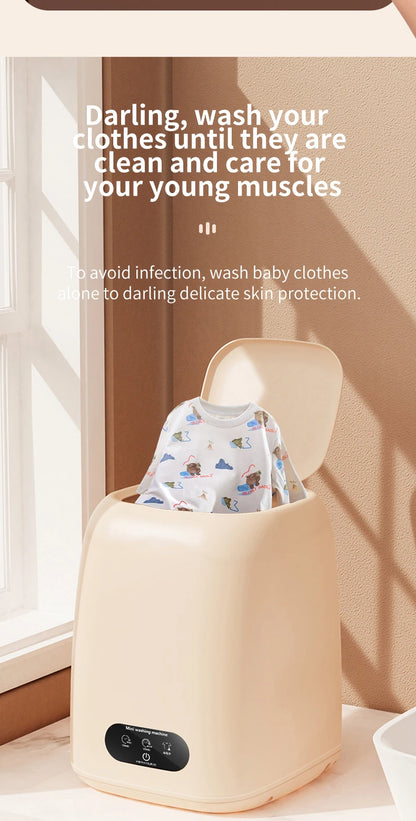 Fully Automatic Portable Mini Washer with Spin-Dry Function (220V) for Underwear and Children's Clothing