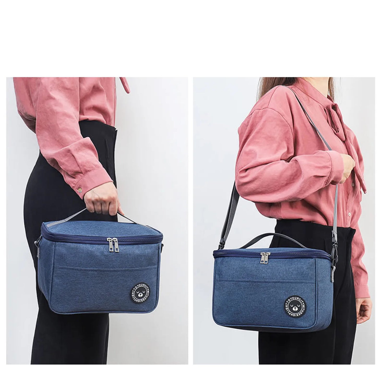 Portable insulated lunch bag, waterproof, for storing food