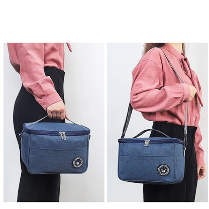 Portable insulated lunch bag, waterproof, for storing food