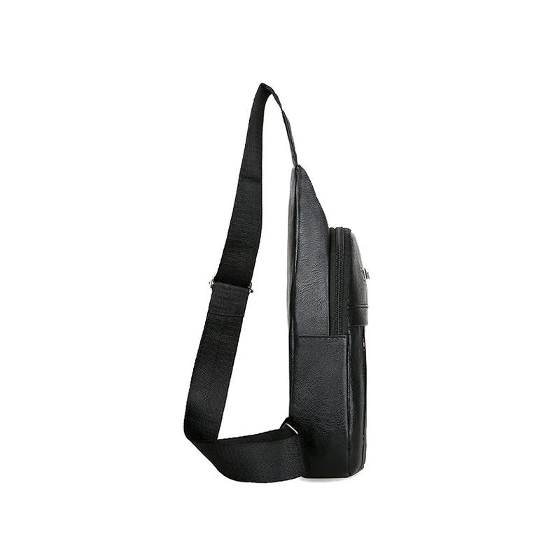 Men's PU shoulder bag, fanny pack, crossbody bag