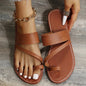 Women's minimalist thong sandals, flat style for comfort at home