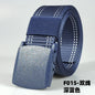 Men's casual belt for outdoor activities, made of canvas and nylon, without metal