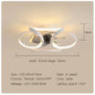 Smart Nordic ceiling fan with LED light, dimmable and silent, with remote control. Bedroom lighting