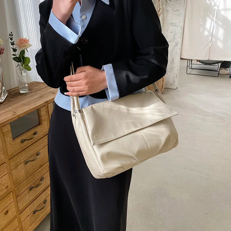 Large women's leather handbag