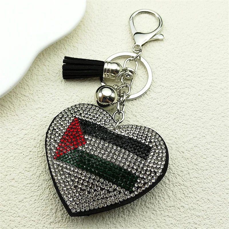 Ladybug keychain with a beautiful and charming crystal pendant