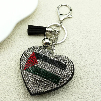 Ladybug keychain with a beautiful and charming crystal pendant