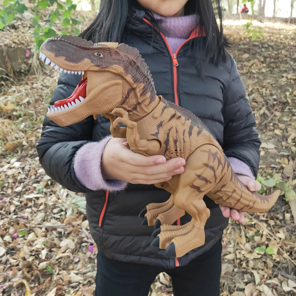 Large, Electric Mechanical Dinosaur Robot Toy for Children – Walks, Releases Smoke, Lays Eggs, Emits Light and Sound