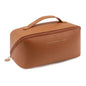 A sophisticated, portable, and large toiletry bag for cosmetics or personal hygiene items.