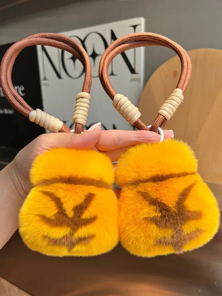 Genuine Rabbit Fur Keychain - Beautiful and cute bag charm