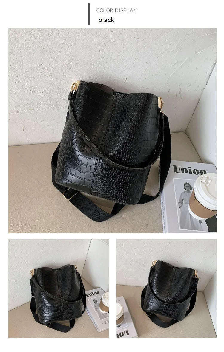 Elegant vintage women's leather handbag