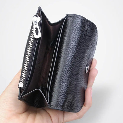 Charming small women's wallet in leather with card slots