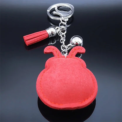 Ladybug keychain with a beautiful and charming crystal pendant