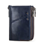 Unisex wallet in genuine leather, compact, with a sophisticated design and RFID-protected compartment for cards