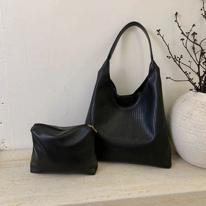 Women's High-Quality leather tote bag, vintage style, model 2025