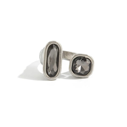 Minimalist Geometric Adjustable Open Ring