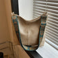 Women's bohemian-style handbag with vintage embroidery and a wide strap