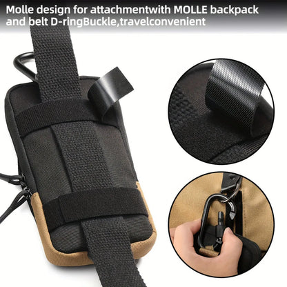 Multifunctional sports waist pack for mobile phones, suitable for mountaineering, hiking, and other outdoor activities.