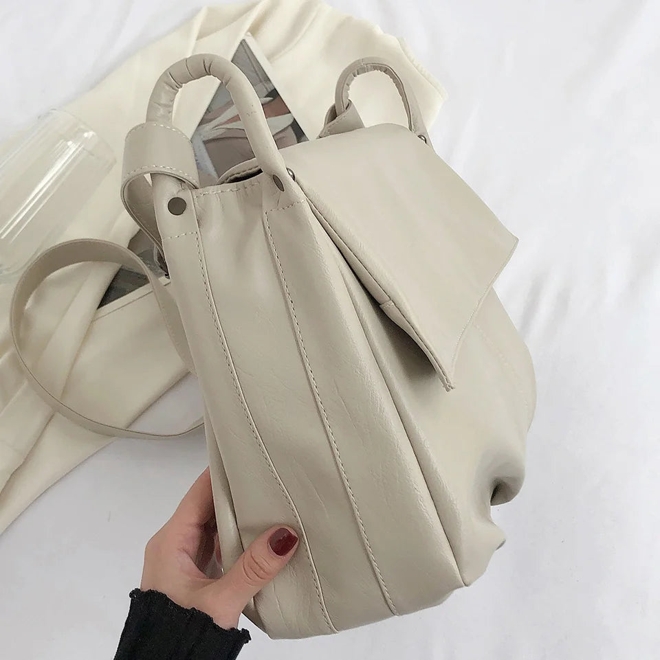 Large women's leather handbag