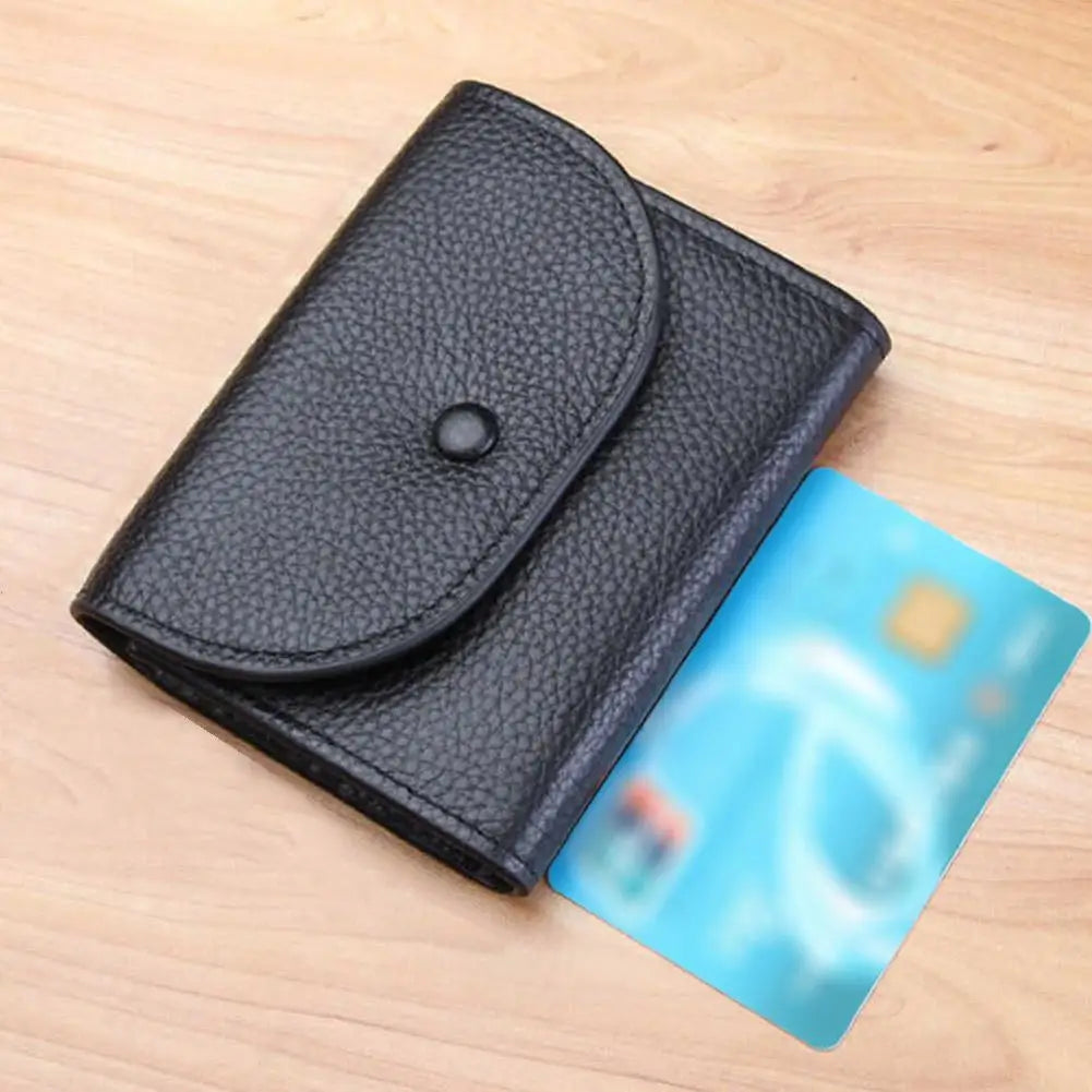 Charming small women's wallet in leather with card slots