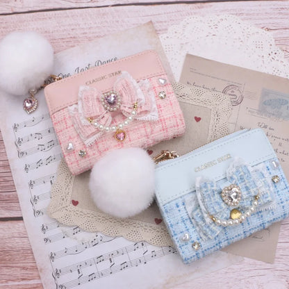 Small women's girls leather wallet