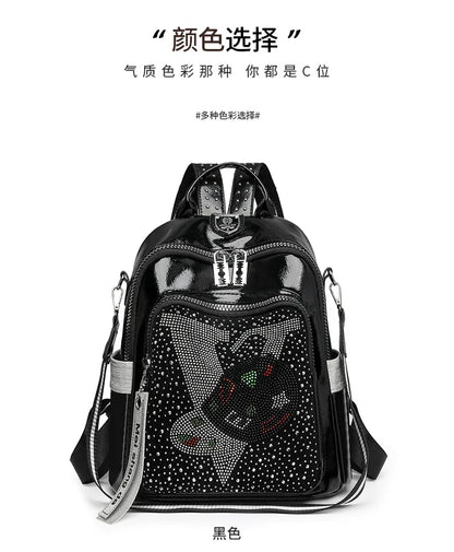 Women's multifunctional backpack with a modern design, made of anti-theft synthetic leather, stylish, beautiful and spacious