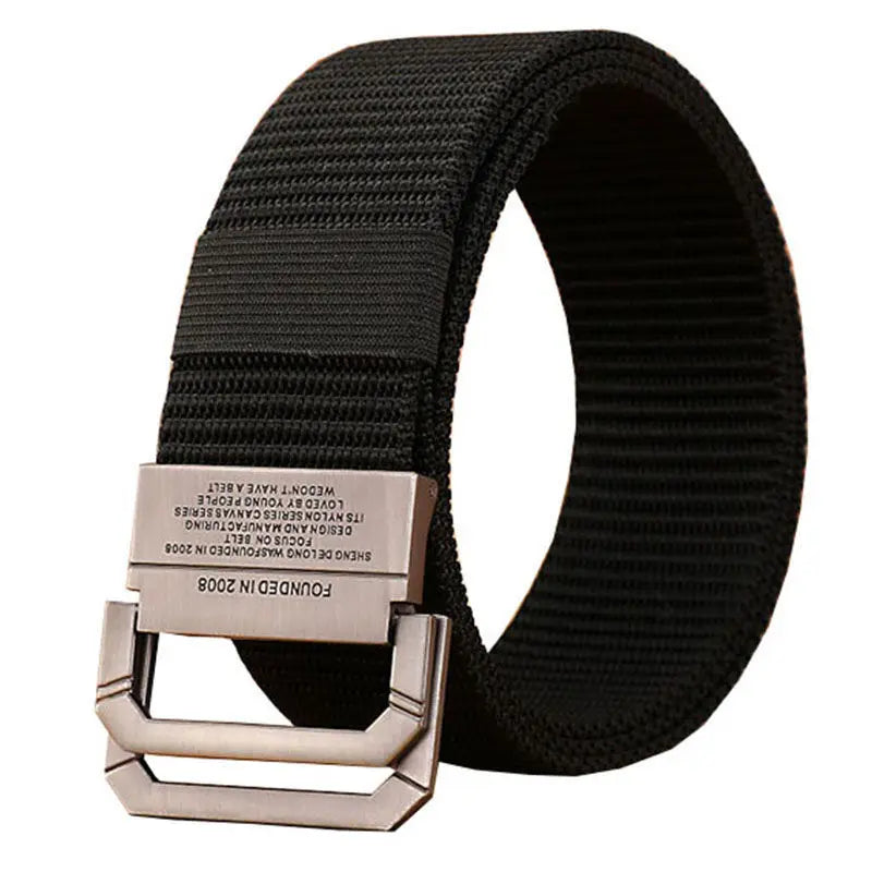 Elegant, casual, tactical men's belt in nylon fabric, military style, to wear with jeans