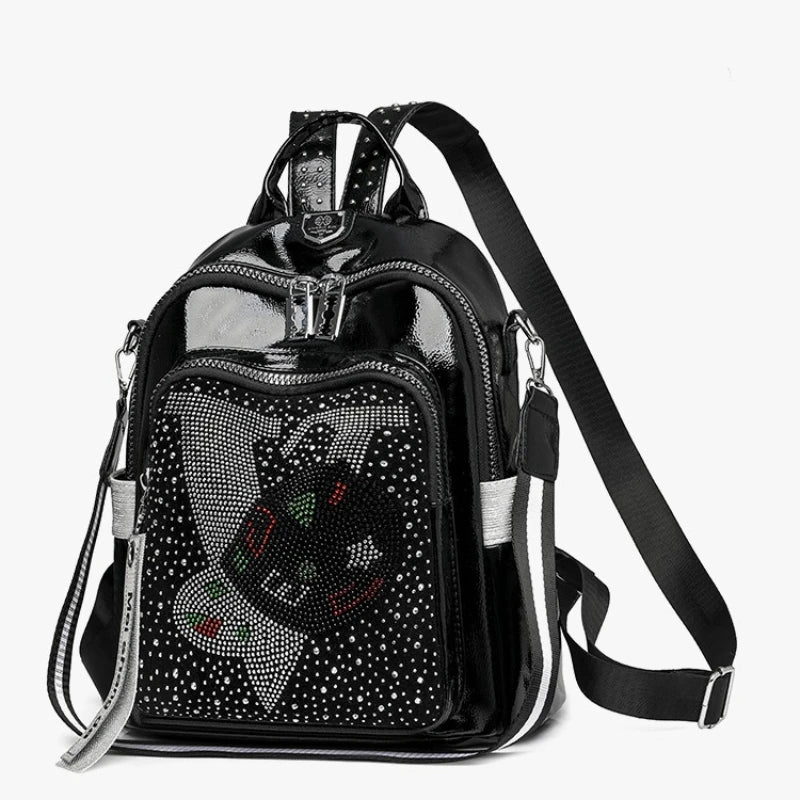 Women's multifunctional backpack with a modern design, made of anti-theft synthetic leather, stylish, beautiful and spacious