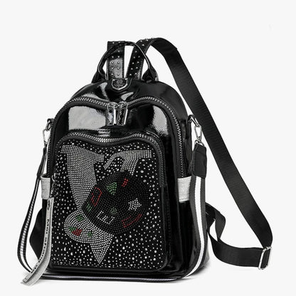 Women's multifunctional backpack with a modern design, made of anti-theft synthetic leather, stylish, beautiful and spacious